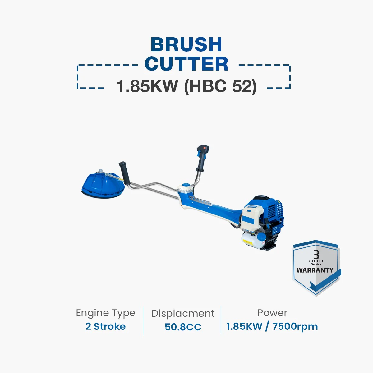 Bush Cutter 1.85kW (HBC 52) Hyundai Heavy Duty Bush Cutter - Image 1
